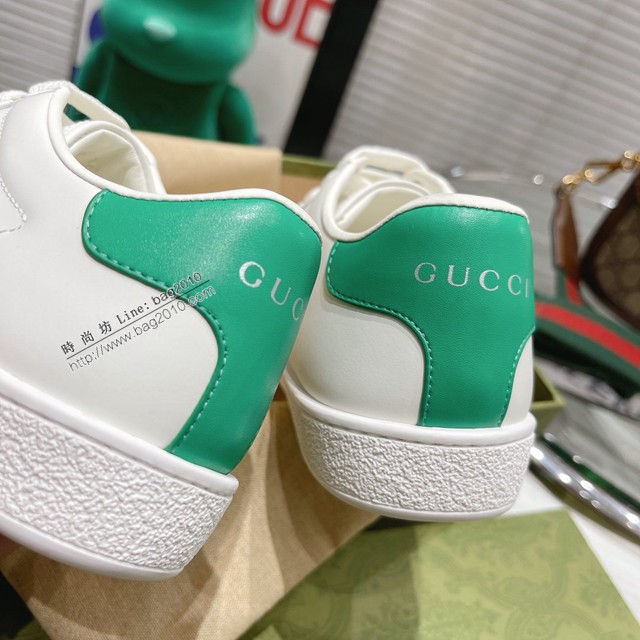 gucci頂級原版低幫鞋 古馳萬年經典情侶款小白鞋 男女款休閒板鞋 dx2767
